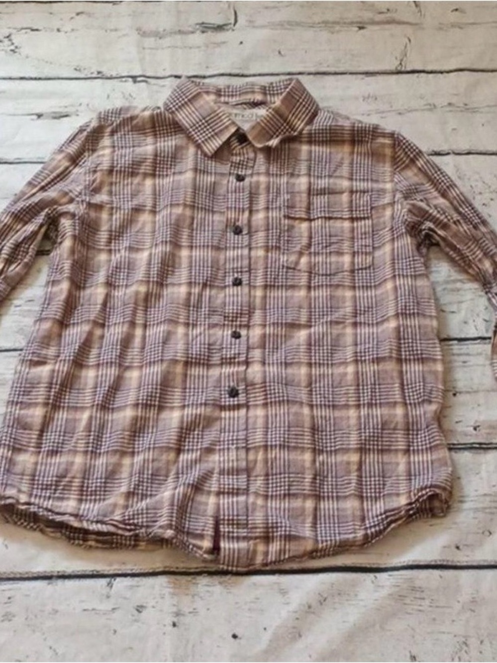 Gramicci Plaid Button-Up Shirt - Tan/Brown